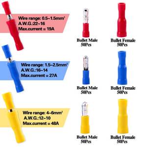 ชุดอุปกรณ์เชื่อมต่อสายไฟแบบฉนวนสำเร็จรูป 22-10awg สำหรับงานวิศวกรรมเคมี แบบหัวต่อเร็ว ตัวผู้ ตัวเมีย จำนวน 300 ชิ้น - Product Image 4