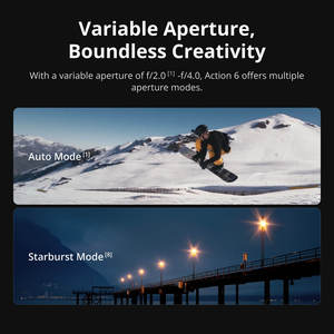 Osmo Action 6 Adventure Combo Action <b>Camera</b> with Variable Aperture Built In Storage and Cold Resistant Design for Skiing - Product Image 5