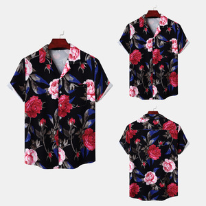 Nuova <span class=keywords><strong>Camicia</strong></span> Estiva da Spiaggia in <span class=keywords><strong>Seta</strong></span> Ghiaccio con Stampa Digitale e Maniche Corte Casual - Product Image 5