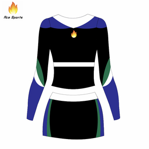 ชุดเชียร์ลีดเดอร์เด็กผู้หญิงชุดครอปท็อปและกระโปรงประดับพลอยเทียมดีไซน์ฟรี - Product Image 2