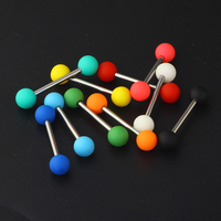 Anneaux de tétons en acrylique, anneaux de langue, barres droites pour piercing, 16 mm de longueur, cadeau de mariage classique pour femmes et hommes