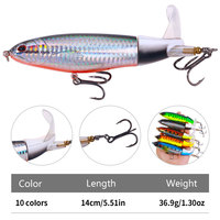14cm 37g Wobblers Top Water Popper Leurre de pêche Matériel de pêche Leurres de pêche en eau salée