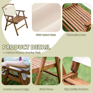 Tables et chaises pliantes en bambou Moso modernes, imperméables, portables, pour l'extérieur, <span class=keywords><strong>table</strong></span> de pique-nique multifonctionnelle pour patio et jardin - Product Image 4