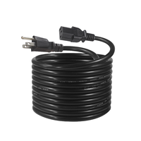 1,2M 3FT US-standaard 18AWG 3-pins NEMA 5-15P naar IEC C13 netsnoer laptop voedingskabel NEMA snoer voor computer en meer