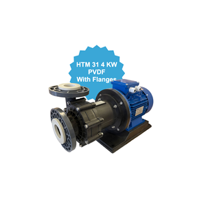 Bombas Centrífugas Monofásicas sin Sello de Alta Calidad Modelo HTM 31 PVDF con Motor IEC 112 de 4KW y Bridas para Tratamiento de Aguas Residuales - Product Image 1