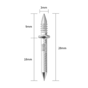 Clou de finition à tête de 3 mm, tige barbelée de 28 mm de long, pointe acérée, en acier laminé à froid, pour l'étanchéité des plinthes - Product Image 1