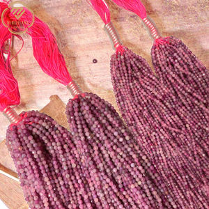 Cuentas de Piedra Natural de Alta Calidad, Rubí Redondo, Certificado por CNAS, Cuentas de Piedras Preciosas Sueltas para la Fabricación de Joyas - Product Image 2