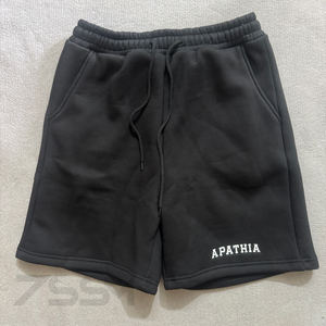Pantalones cortos de chándal unisex personalizados French Terry Heavy Cotton <span class=keywords><strong>Jogger</strong></span> Casual para hombre Run Color sólido bordado pantalones cortos para hombres - Product Image 1