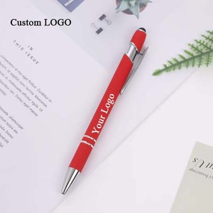 ปากกาโปรโมชั่นธุรกิจ OEM แบบสัมผัสนุ่มเคลือบสเปรย์ - ปากกาลูกลื่นพร้อมปลายสัมผัสหน้าจอ - Product Image 1