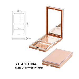 Tốt nhất người bán 3D in thanh lịch hình chữ nhật nhựa trang điểm trường hợp với gương dần dần thay đổi màu sắc ép bột lưu trữ <span class=keywords><strong>container</strong></span> - Product Image 1