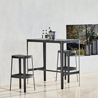 Nouvel ensemble de table et de chaises hautes d'extérieur, mobilier de bar pour hôtel, bar de bord de piscine, tabourets de bar pour patio