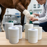 Bandage adhésif élastique en coton de 7,5 cm, homologué ISO13485, haute résistance, avec papier de protection en silicone, pour le soutien sportif