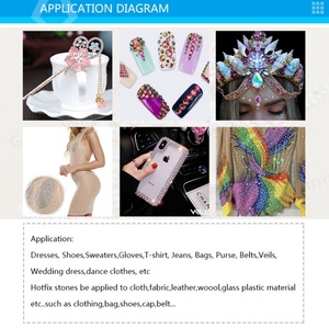 Strass en verre transparent de qualité supérieure Oleeya, effet AB, à coller, pour nœuds, t-shirts, robes, vêtements, sacs - Product Image 6