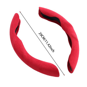 2 uds cubierta de protección de <span class=keywords><strong>volante</strong></span> de gamuza suave antideslizante cubierta de <span class=keywords><strong>volante</strong></span> de coche cubierta de <span class=keywords><strong>volante</strong></span> para tanque <span class=keywords><strong>Jeep</strong></span> Land Rover - Product Image 2