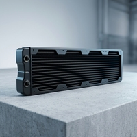 Radiateur de refroidissement à eau pour PC OCOCOO 420 mm, 3 ventilateurs de 140 mm, échangeur de chaleur haute efficacité, filetage G1/4 pour station de serveur IA