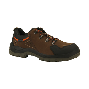 Bottes de travail de sécurité en cuir nubuck marron durable de haute qualité pour hommes, semelle intérieure en PU imperméable et antidérapante à bout composite - Product Image 1