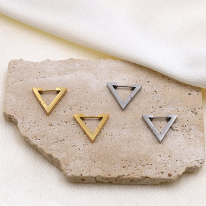 Geometric Huggie Earrings Stainless Steel Square Hoop Minimalist Jewelry For Women Fashion Stud Earrings 2024 Trendy Design - Product Image 4
