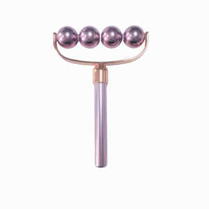 Premium Metal 4-<b>Ball</b> Face <b>Massage</b> Roller, Aluminum Rolling Beads with Polished Zinc Alloy U-Frame - Product Image 1