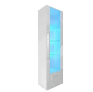 Modern Acrylic Sheet LED Light Glass Door Portability Display Cabinet