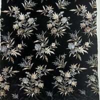 Tissu africain en velours pour l'automne et l'hiver, design floral 3D, broderie de perles et de paillettes, pour robe de mariée, abaya, kaftan