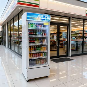 Commerciële gekoelde koelvitrine met roestvrijstalen deur, digitale temperatuurregeling, luchtgekoeld, directe koeling, mechanisch - Product Image 4