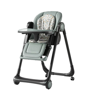 Chaise haute portable moderne 2-en-<span class=keywords><strong>1</strong></span> en plastique pour bébé, chaise haute pour enfants, chaises d'alimentation pliables, hauteur réglable, siège en PU - Product Image 5