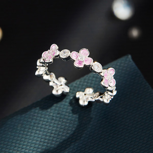 Flower <b>Open</b> <b>Ring</b> Gold Adjustable For Women Gift Jewelry R14610 - Product Image 4