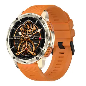 Orologio intelligente in oro acciaio inossidabile 2024 smart calling sport maschile reloj intelligentes orologio amoled ak59 smartwatch band