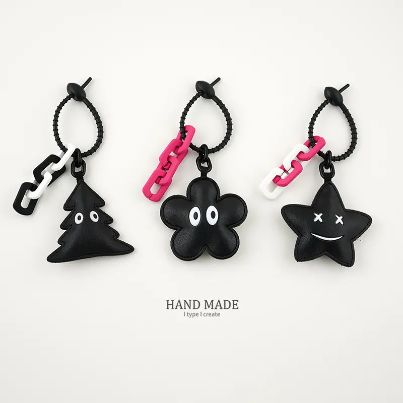 Handmade Hội Thảo Hoa Nhỏ Túi Mắt Mặt Dây Chuyền Ins Da Cao cấp Treo Keychain Sang Trọng Móc Chìa Khóa