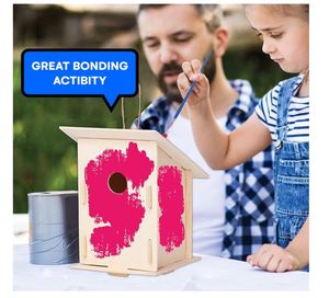 Neliblu DIY Nichoirs en bois Creative Arts and Crafts Set pour enfants et adultes-Kits de nichoir en bois inachevé - Product Image 4