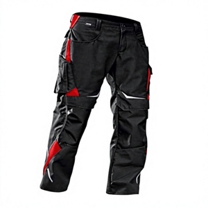 Suprex Enterprises Men's <b>Black</b> Red Workwear <b>Pants</b> Multiple Pockets Quick Dry Breathable Corduroy Lightweight Winter Style - Product Image 1