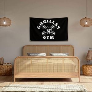 Tapiz Decorativo Gorillas GYM de 3x5 pies para Habitación, Dormitorio Universitario, Sala de Estar - Product Image 5