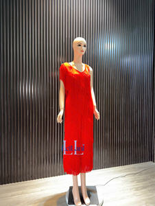 Asymmetrical Cap Sleeve Women Midi Dress <b>Sequined</b> Fabric Elegant Party Evening Cocktail Dress - Product Image 2