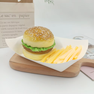 Giấy trắng <span class=keywords><strong>Hamburger</strong></span> hộp dùng một lần rắn tẩy trắng Hội Đồng Quản trị Burger bao bì thân thiện với môi takeout vỏ sò - Product Image 6