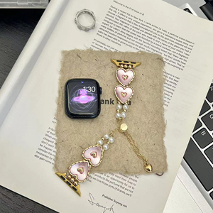 CM di classe elegante ragazza Vintage rosa <span class=keywords><strong>argento</strong></span> Mini cuori bracciale orologio per <span class=keywords><strong>Apple</strong></span> <span class=keywords><strong>Watch</strong></span> - Product Image 5