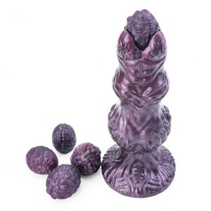 Dildo Ovipositor Manual Hueco de Silicona Estilo Fantasía para Hombres y Mujeres, Juguete Adulto 18+ con Tapón Anal y Masturbador Vaginal - Product Image 2