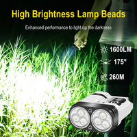 Mini Linterna de Llavero Recargable Superbrillante 18350 de 1600 LM, Linterna LED Portátil a Prueba de Agua IP68 para Acampar y Emergencias