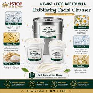 <span class=keywords><strong>Gel</strong></span> Exfoliante de Algas Marinas, Fórmula de <span class=keywords><strong>Gel</strong></span> Espumoso para Exfoliar, Limpieza Profunda de la Piel, Eliminación de Piel Muerta, Limpiador Facial Personalizado - Product Image 3