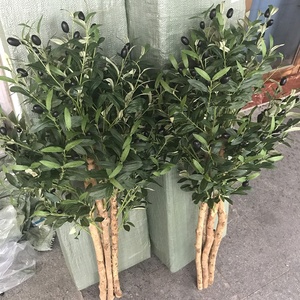 Yiyi, <span class=keywords><strong>olivier</strong></span> artificiel de 120 cm, décoratif d'intérieur, tronc en bois véritable, faux bonsaï, <span class=keywords><strong>olivier</strong></span> sans pot - Product Image 2