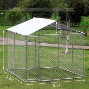 7.5 Voet Buiten Hondenkennel Gegalvaniseerd Staaldraad Oxford Doek Dak Met Slot En Ritssluiting Metalen Huis Voor Honden - Product Image 2