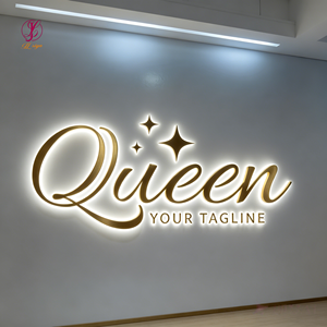 Insegna Personalizzata per Interni Aziendali con Logo 3D Retroilluminato, Lettere in Acrilico Illuminate a LED per Saloni di Bellezza, Segnaletica <span class=keywords><strong>da</strong></span> <span class=keywords><strong>Parete</strong></span> per Interni - Product Image 1