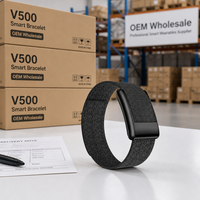Gelang Pintar V500 Monitor Glukosa Darah Non-Invasif, Asam Urat, Lipid, Komposisi Tubuh, Pelacak Kesehatan untuk Lansia OEM Grosir