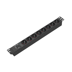 Rack a presa francese 8 porte PDU con indicatore di luce e funzione di sovraccarico per Cabinet di rete - Product Image 2