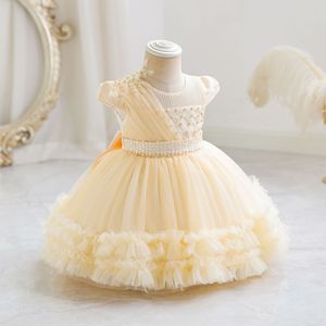 Neue Mädchen-Babykleidung für Einjährige Geburtstagsfeier Taufe Kindergarten Schönheitsauswahl Baby-Mädchen-Kleid Christ - Product Image 4