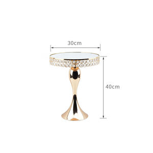 Popüler Metal ayna altın kek standı düğün olay kek için düğün seti kek standları ve tatlı görüntüler - Product Image 3