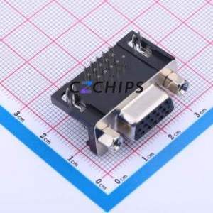 X0615FT7B2 D-Sub/VGA Connector Bent Lead Through Hole Connector High Density D-Sub Female 15P Right Angle Insert - Product Image 1