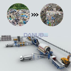 Planta de Clasificación de Residuos Sólidos Urbanos Automática de 100t/d, Línea de Separación de Residuos MSW - Product Image 1