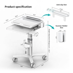 बेविसर एमटीओ-3 मोबाइल मेडिकल कार्ट लैपटॉप हॉस्पिटल कार्ट ट्रॉली - Product Image 5