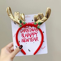 Serre-têtes de Noël en résine plastique, emballés individuellement, motif dessin animé, faits à la main, pour fêtes, en sachet OPP, décorations de Noël amusantes