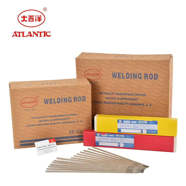 ATLANTIC 2021 Factory Price Ordinary Welding Flexible Solid Plastic Electrode CHS157Mn E307-15 Cast Iron Welding Rod